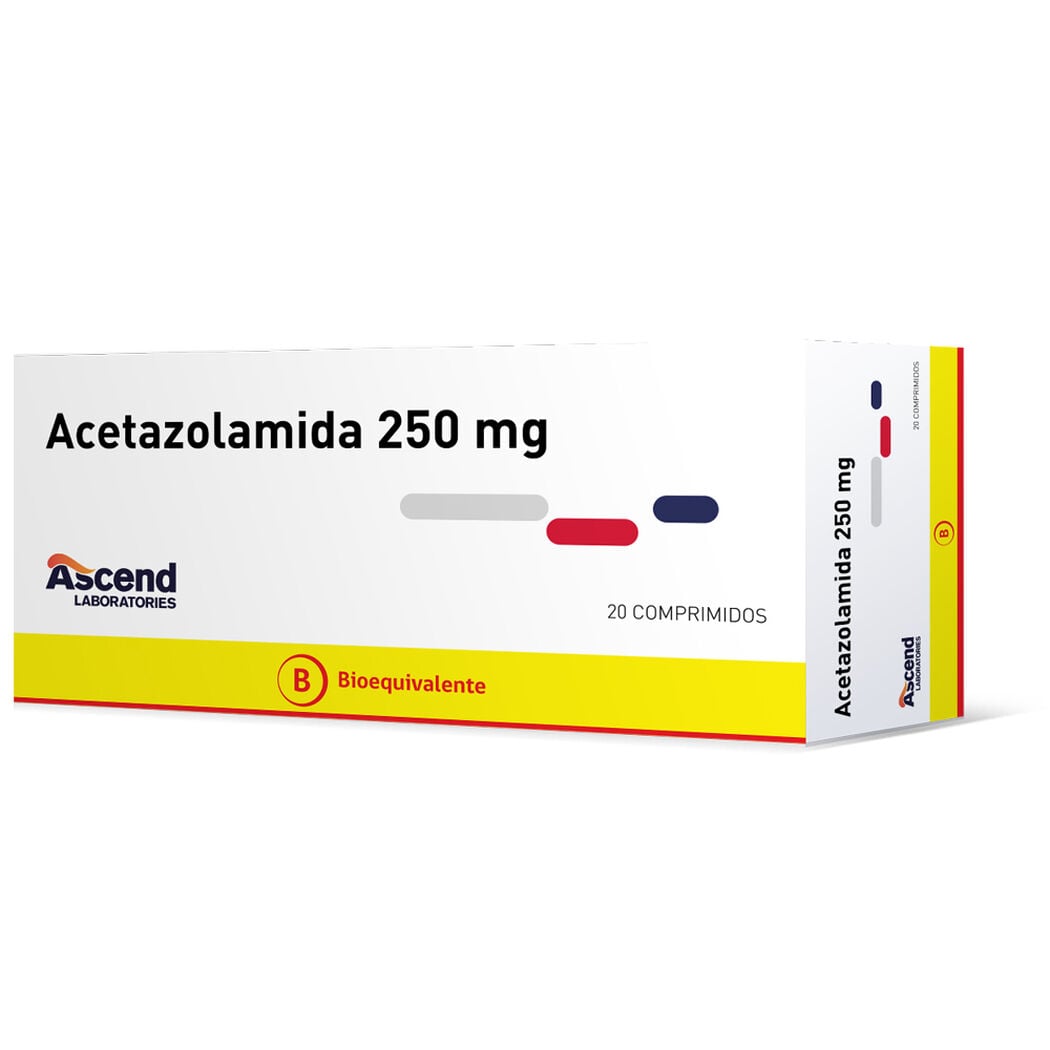 Acetazolamida 250 mg x 20 Comprimidos ASCEND, , large image number 0