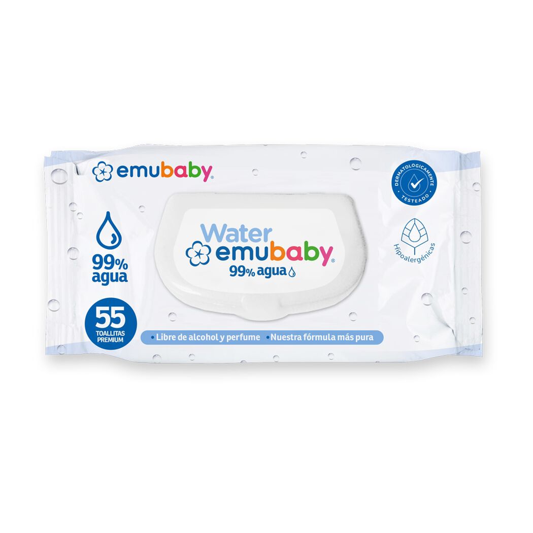 Toallas Húmedas Emubaby Water 55 un, , large image number 1