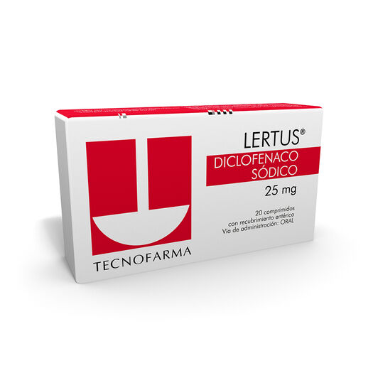 Lertus 25 mg x 20 Comprimidos con Recubrimiento Entérico, , large image number 0