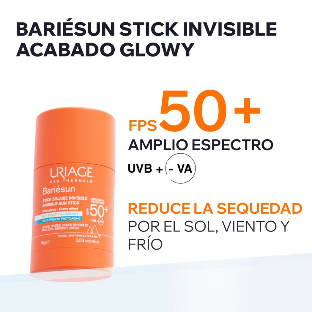 Protector Solar Uriage Invisible Stick FPS 50 18 g, , large image number 1