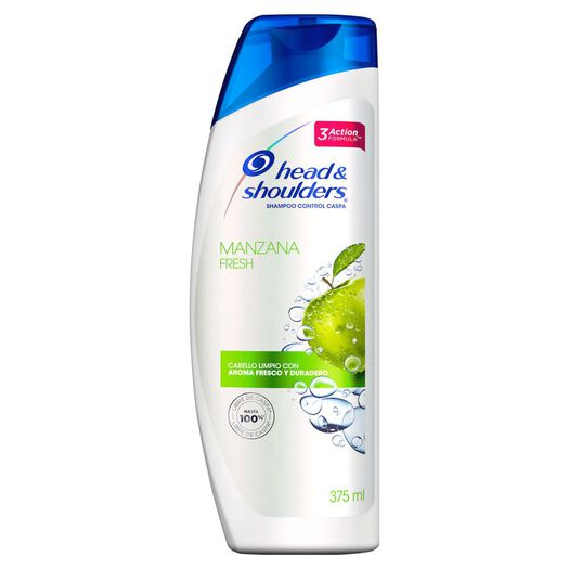 Head & Shoulders Shampoo Manzana Fresh x 375 mL, , large image number 2