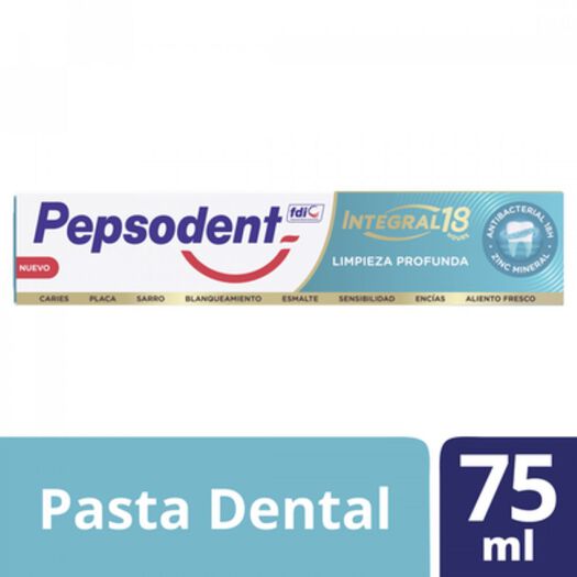 Pasta Dental Pepsodent Integral 18 Horas Limpieza Profunda 75 ml, , large image number 0