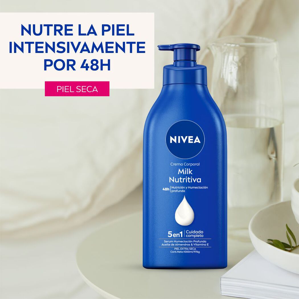 Crema Nivea Milk Nutritiva 1000 mL, , large image number 2