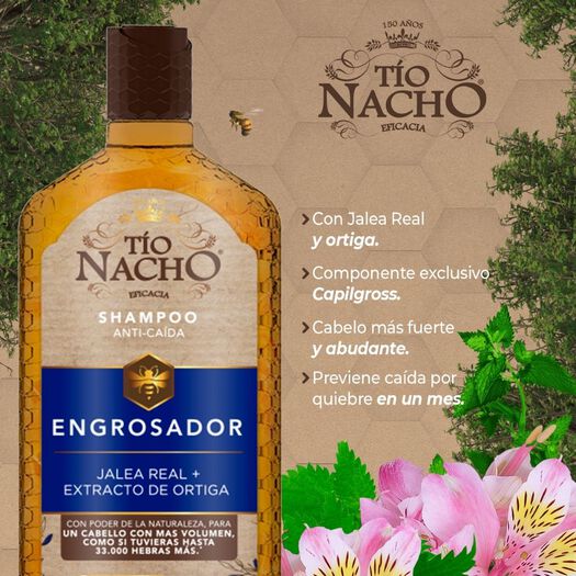 Pack Tío Nacho Engrosador 1 Shampoo + 1 Acondicionador C/U 415 Ml, , large image number 3