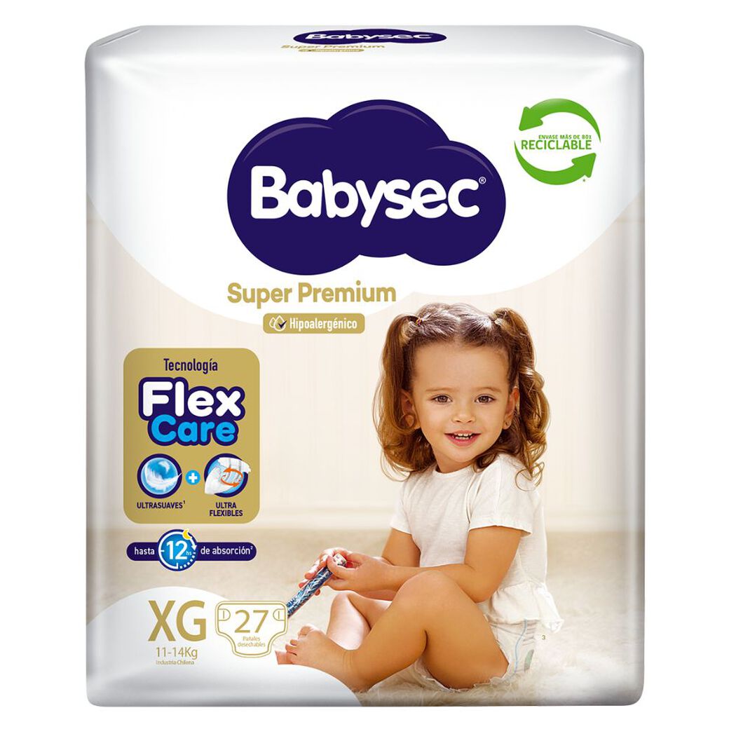 Pa&ntilde;ales Babysec Super Premium XG 27 un, , large image number 1