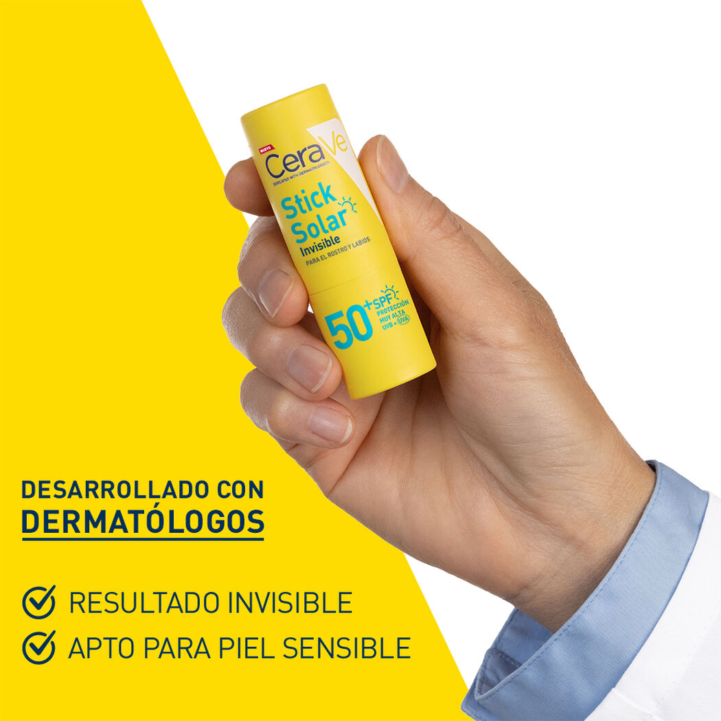 Protector Solar Rostro y Labios Stick FPS 50+ 8gr CeraVe, , large image number 4