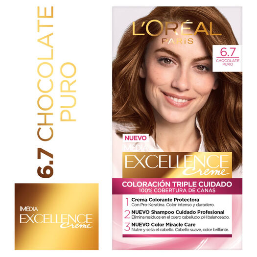 Tintura Excellence 6.7 Chocolate Puro 246 g, , large image number 0