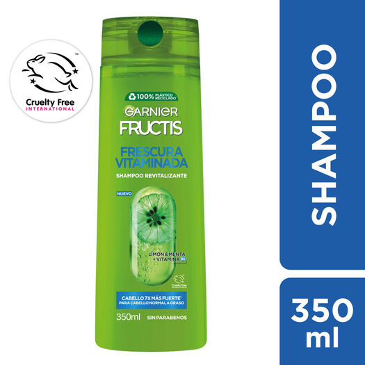 Fructis Shampoo Frescura Vitaminada x 350 mL, , large image number 0