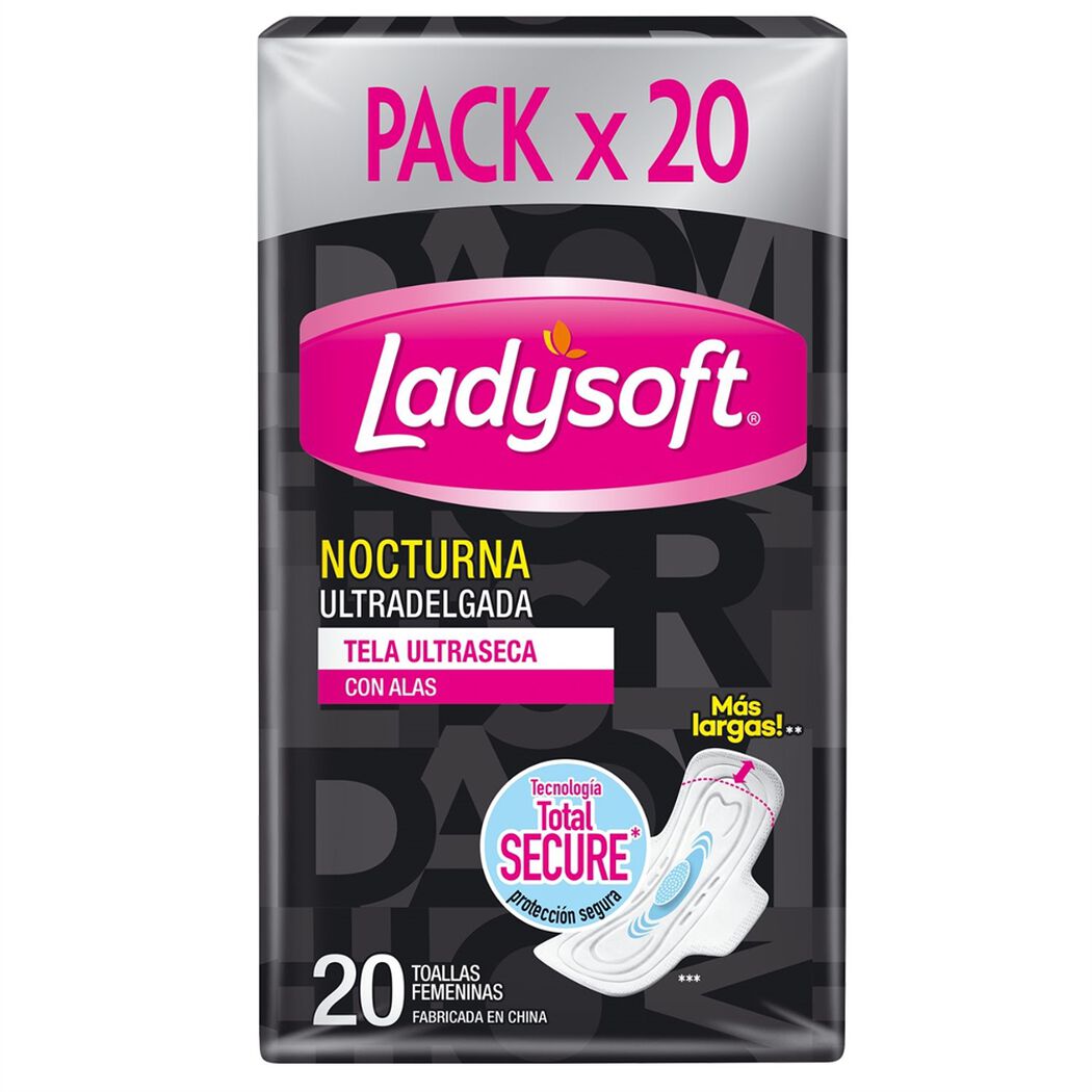 Toalla Higi&eacute;nica Ladysoft Nocturna Malla 20 un, , large image number 1