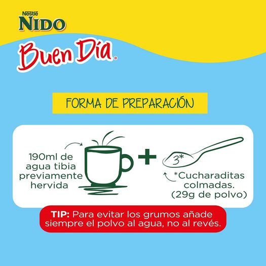 Bebida Láctea Nido Buen Día Semidescremada 700g , , large image number 2