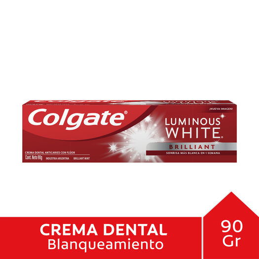 Colgate Pasta Dental Luminous White x 90 g, , large image number 0