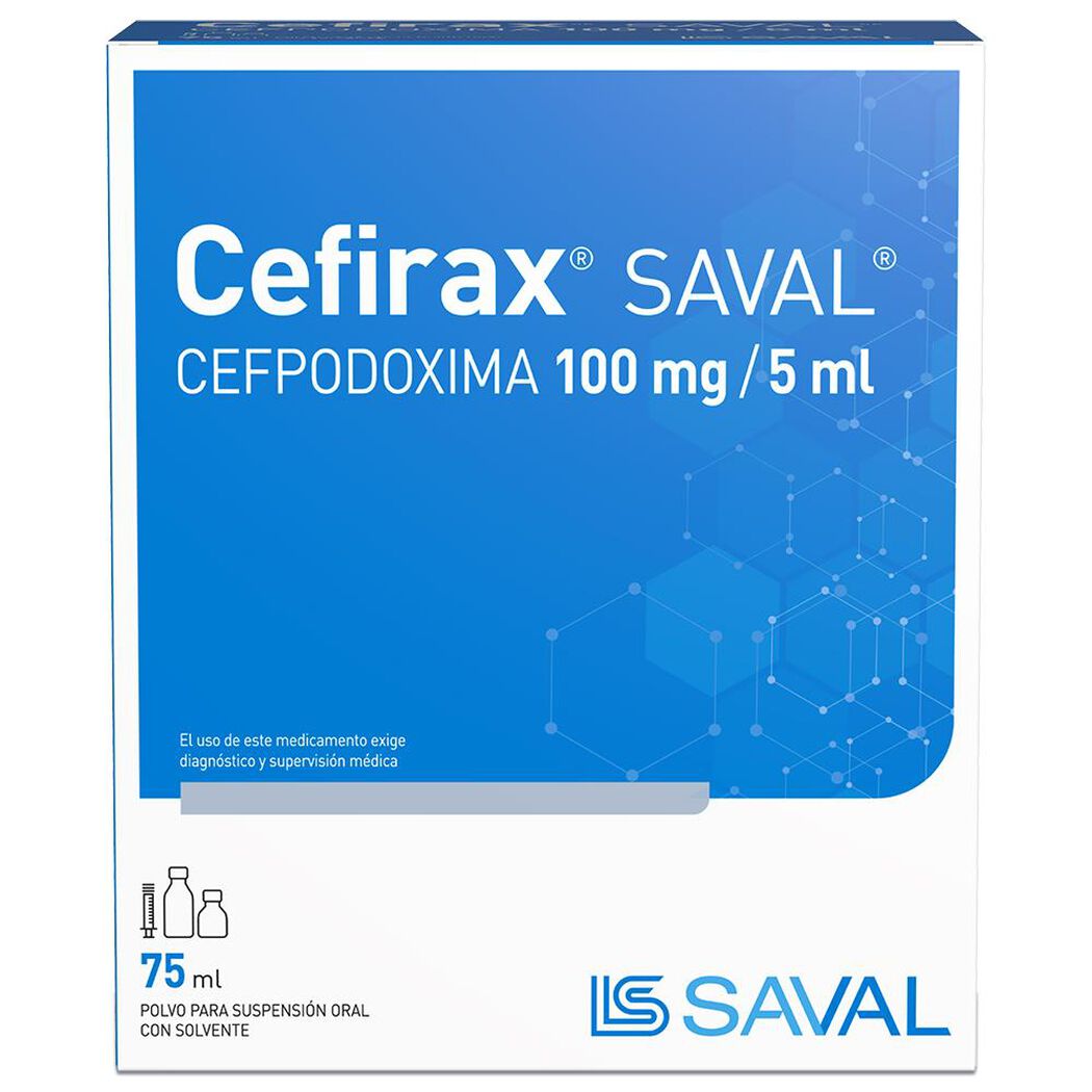 Cefirax 100 mg/5 mL x 75 mL Polvo Para Suspensión Oral Con Solvente, , large image number 3