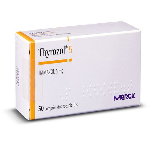 Thyrozol 5 mg x 50 Comprimidos Recubiertos, , large image number 0
