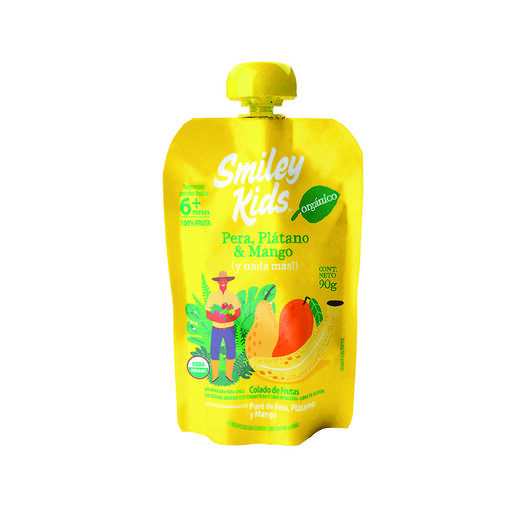 Compota Smiley Kids Pera Plátano y Mango 90 g, , large image number 0