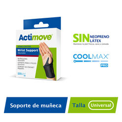 Actimove Muñequera Negr Universal X 1un