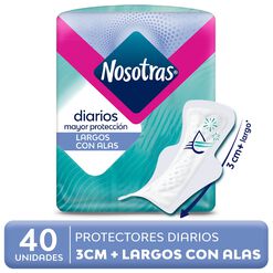 Protector Diario Nosotras Largos con Alas 40 un