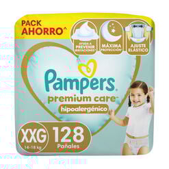 Pa&ntilde;ales Pampers Premium Care Hipoalerg&eacute;nico XXG 128 un