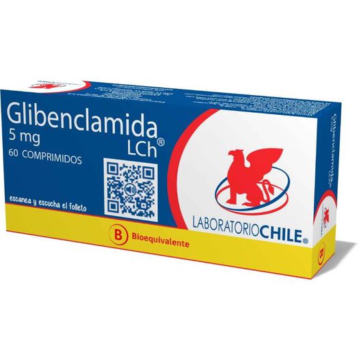 Glibenclamida 5 mg x 60 Comprimidos CHILE, , large image number 0