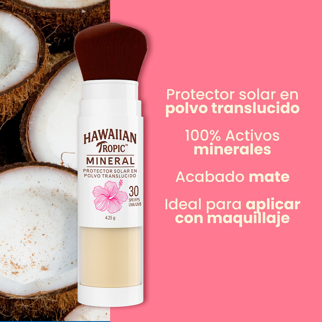 Protector Solar Hawaiian Tropic Mineral Polvo Translucido FPS 30 4, , large image number 1