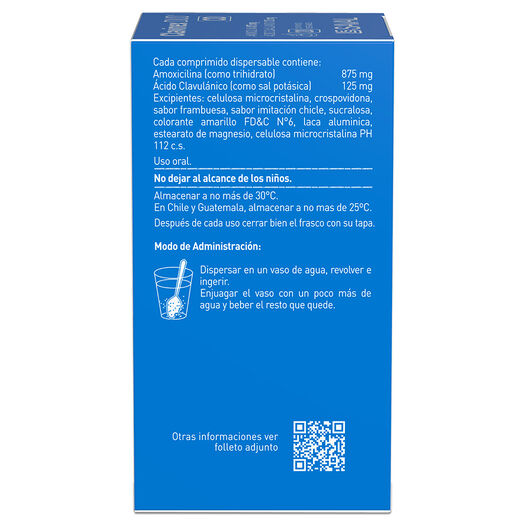 Clavinex Duo CD 875 mg/125 mg x 20 Comprimidos Dispersables, , large image number 1