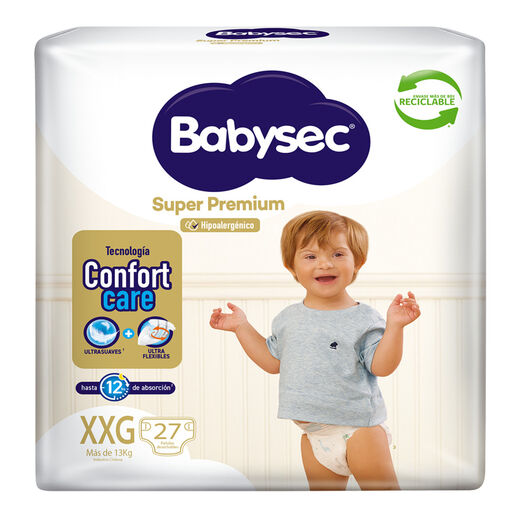 Pañales Babysec Super Premium XXG 27 un, , large image number 1