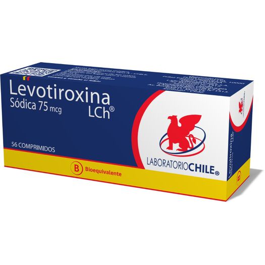 Levotiroxina 75 mcg Caja 56 Comp. CHILE, , large image number 0