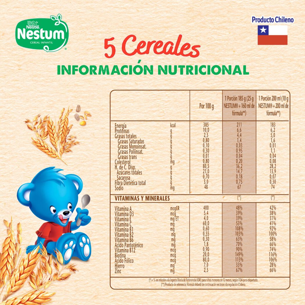 Cereal Infantil Nestum 5 Cereales 250 g, , large image number 3