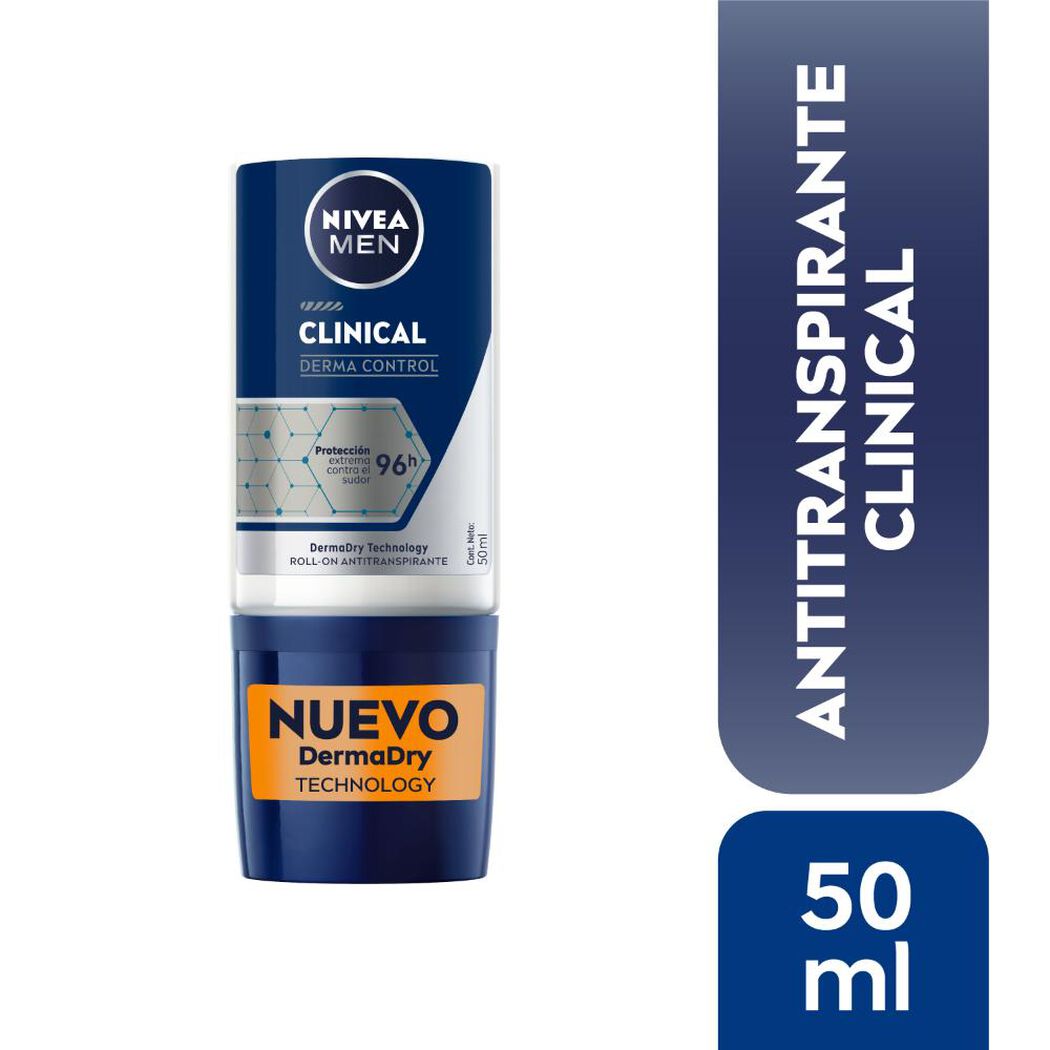 NIVEA  Clinical Antitranspirante Roll on masculino 50ml, , large image number 0