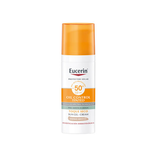 PROTECTOR SOLAR EUCERIN OIL SECO TINT F50+ 50ML, , large image number 0
