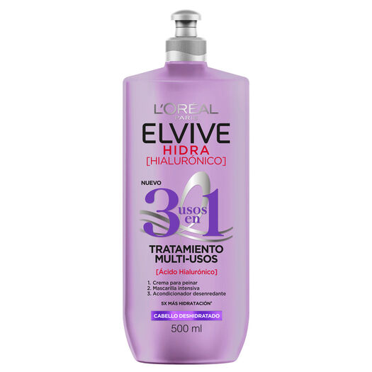 Tratamiento Elvive Hidra Hialurónico 3 en 1 Ácido Hialurónico 500 mL, , large image number 0