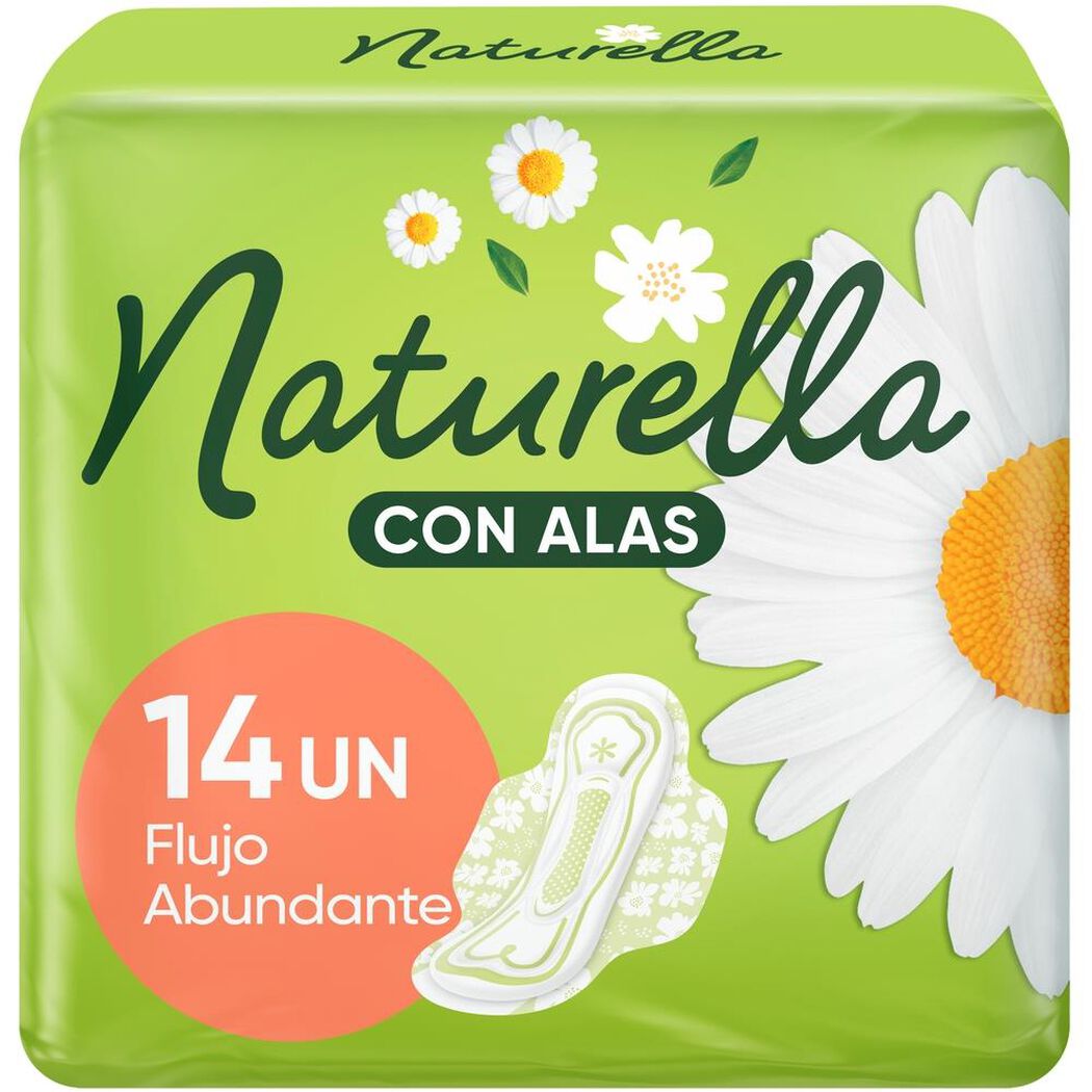 Naturella Toalla Higienica Dia Con Alas Manzanilla x 14 Unidades, , large image number 0