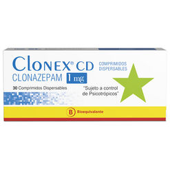 CLONEX CD Clonazepam 1 mg 30 comprimidos dispersables