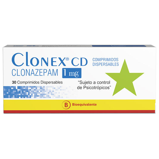 CLONEX CD Clonazepam 1 mg 30 comprimidos dispersables, , large image number 0