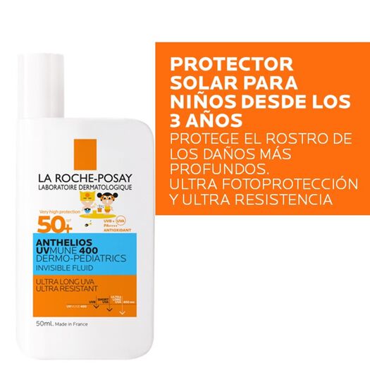 Protector Solar Niños Anthelios UV Mune 400 Dermo-Pediatrics Hydrating Fluid FPS 50+, , large image number 2