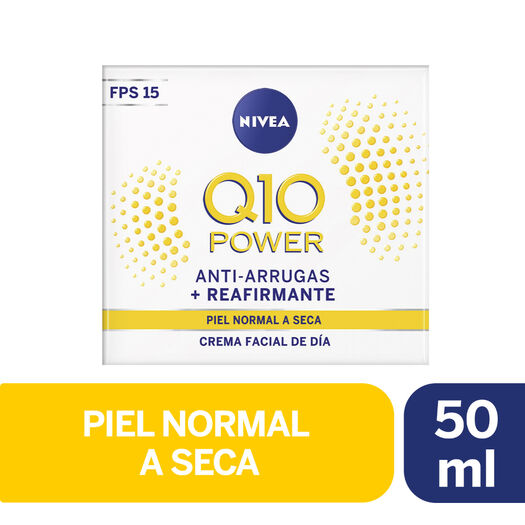 CREMA FACIAL ANTIARRUGAS Q10 POWER NIVEA DIA FPS20 PIEL NORMAL A SECA 50ML, , large image number 0