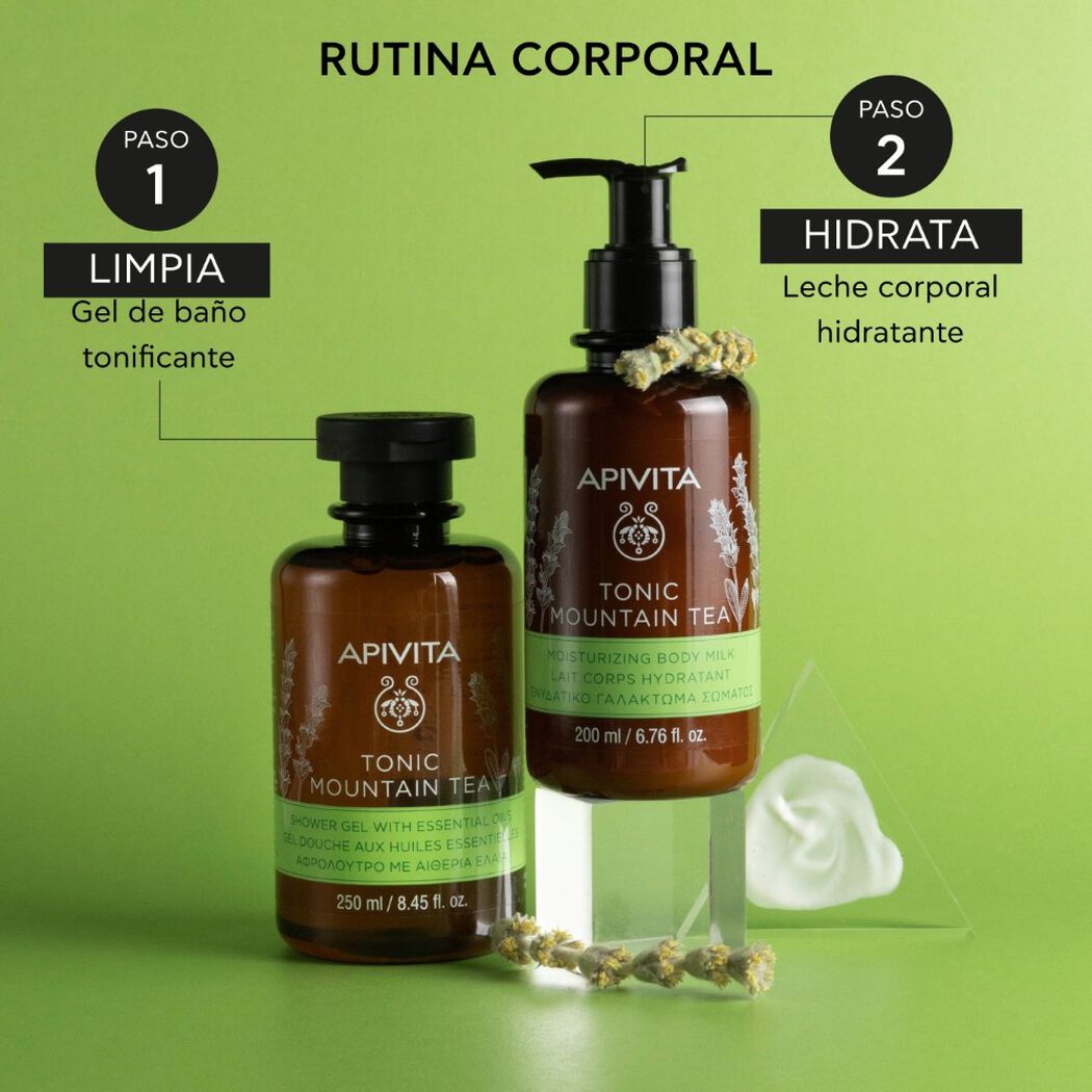 Leche Corporal Hidratante Tonic Mountain Tea 200ml Apivita, , large image number 3