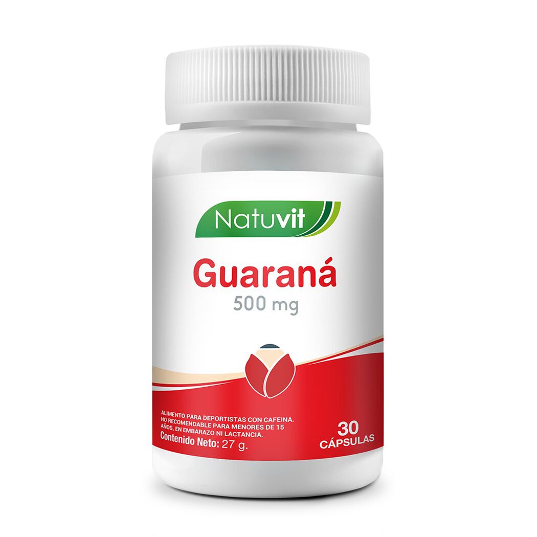 Natuvit Guaraná 500 Mg 30 Cápsulas, , large image number 0