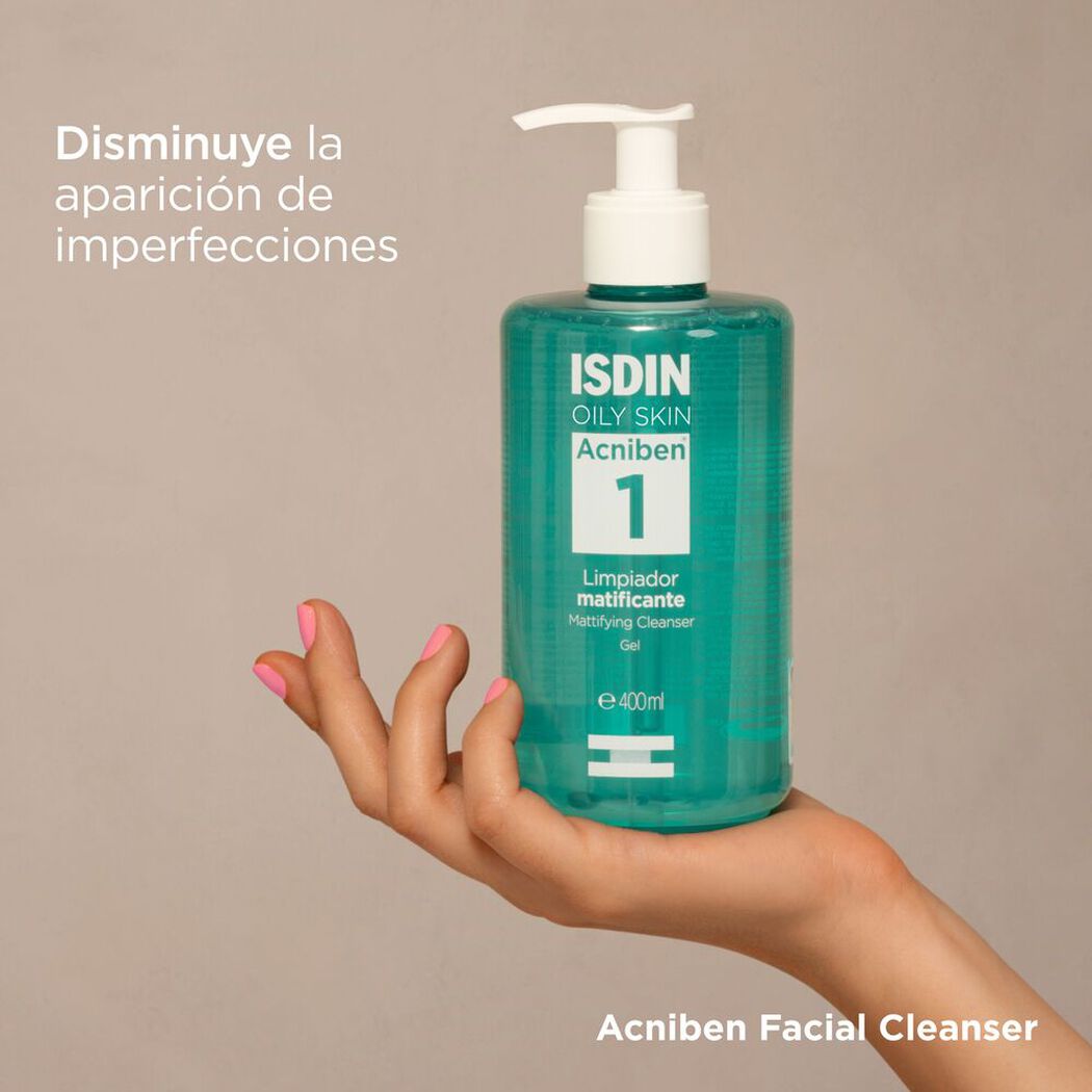 Limpiador Gel Isdin Acniben Matificante 400 mL, , large image number 1