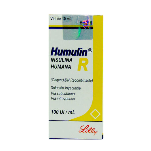 Insulina Humulin R 100 UI/mL Solucion Inyectable x 1 Unidad, , large image number 0