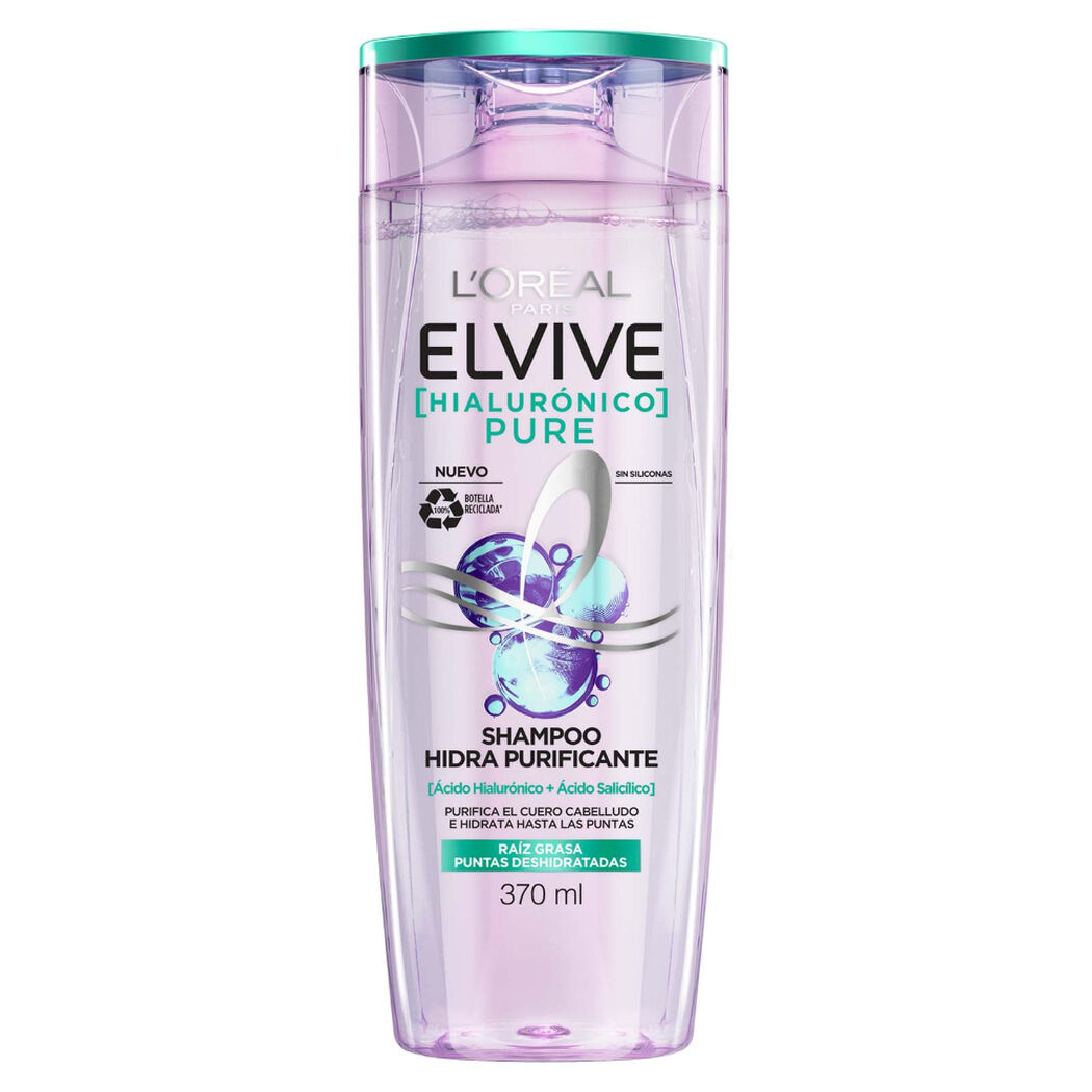 Shampoo Elvive Hialurónico Pure 370mL, , large image number 1