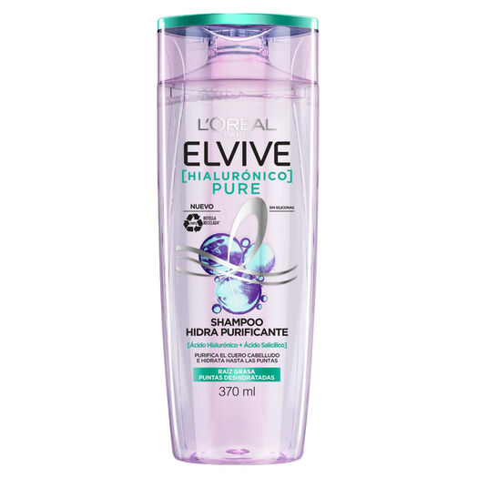 Shampoo Elvive Hialurónico Pure 370 ml, , large image number 1