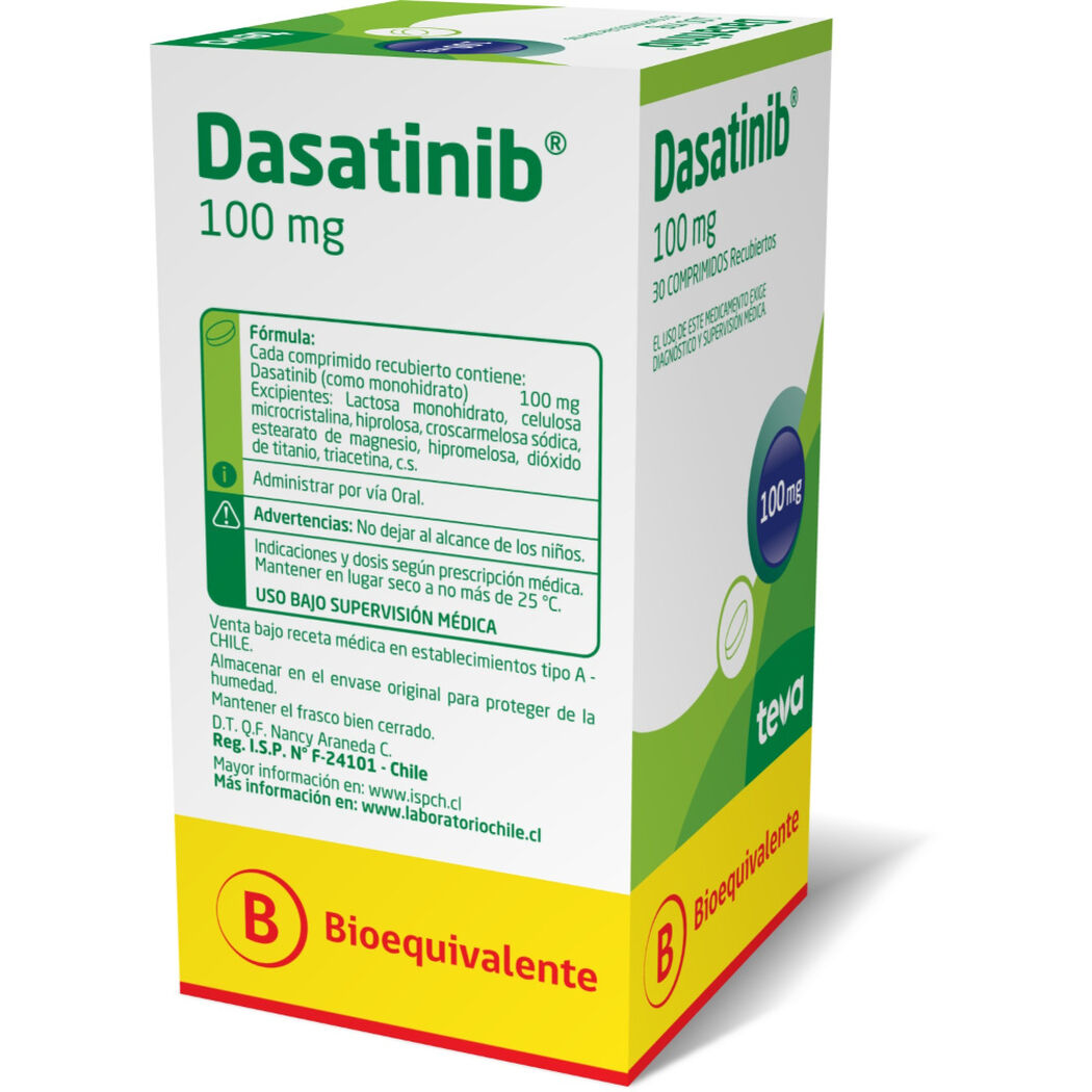 Dasatinib 100mg 30 Comprimidos Recubiertos, , large image number 1