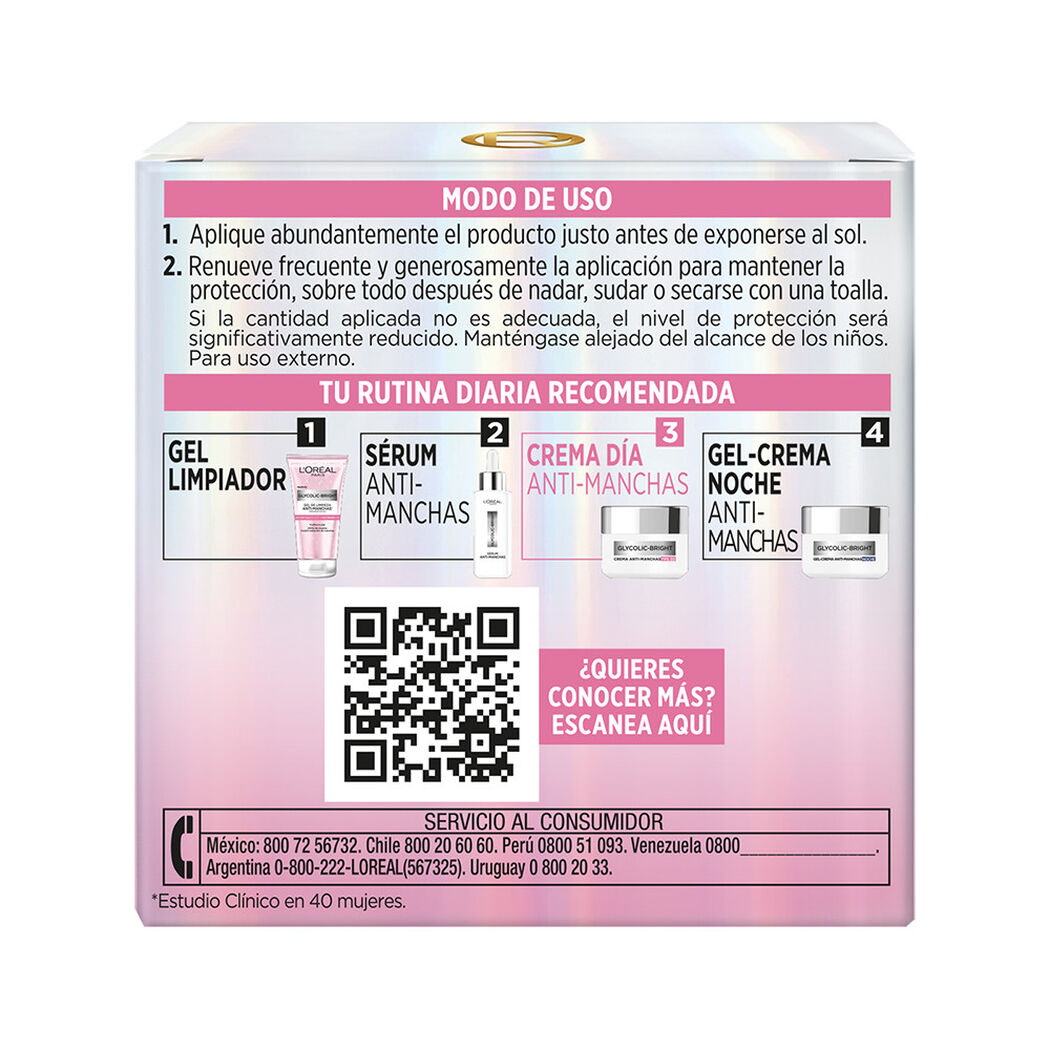 Crema Día  Antimanchas Glycolic Bright FPS 30 50 mL, , large image number 3