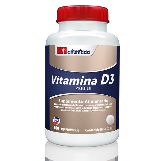Vitamina D-3 400 Ui 100 Comprimidos, , large image number 0