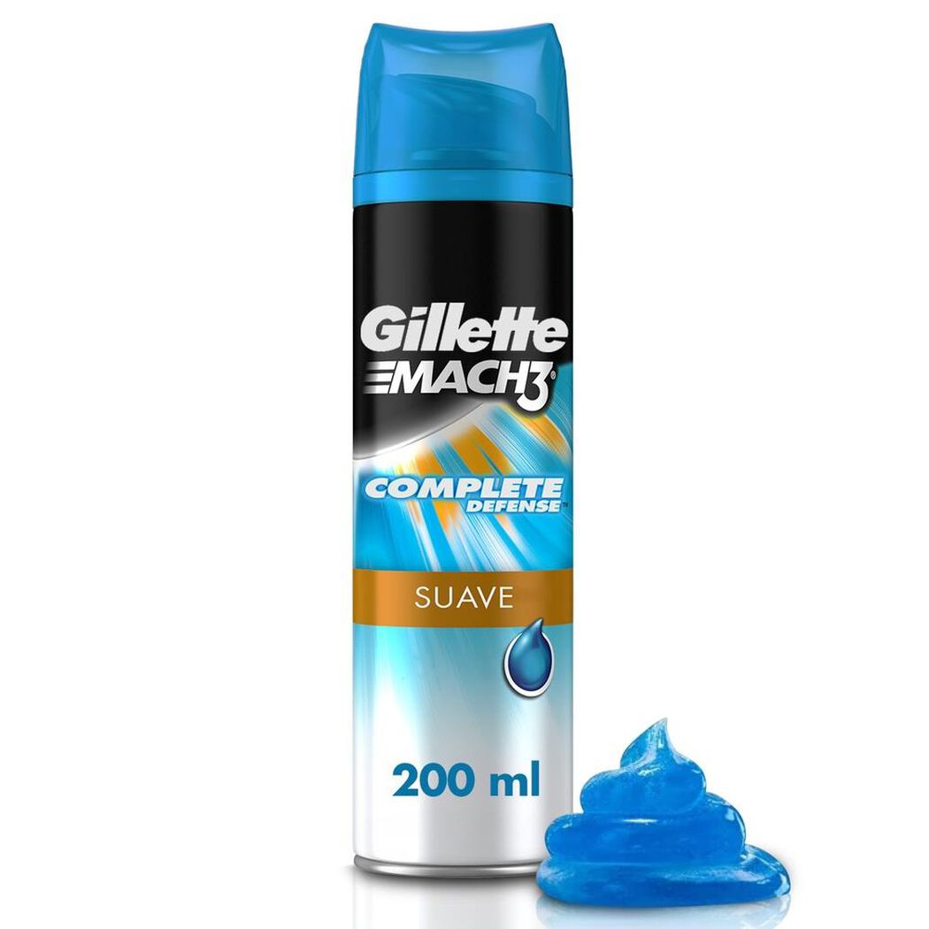 Espuma de Afeitar Gillette Mach3 Complete Defense Suave 200 mL, , large image number 0
