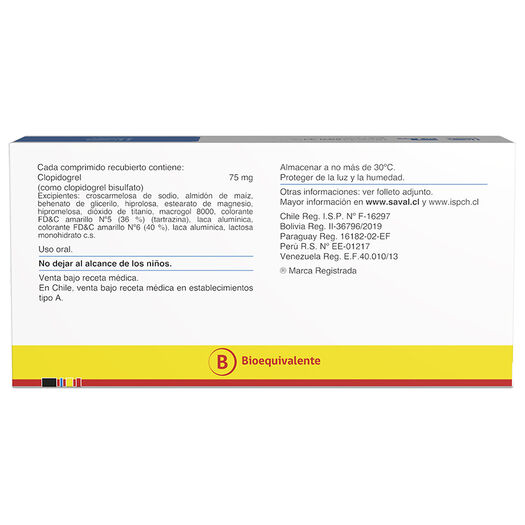 EUROGREL Clopidogrel 75 mg 35 comprimidos, , large image number 1