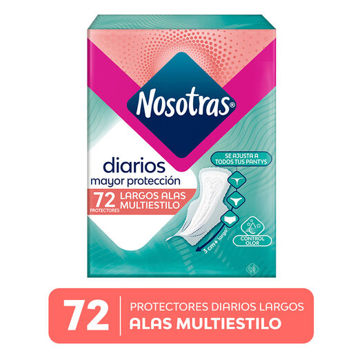 Protectores Diarios Largos con Alas Multiestelar 72 Un, , large image number 0
