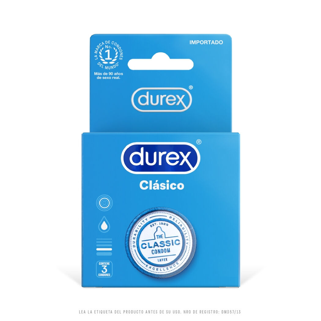 Durex Condones Cl&aacute;sico 3 unidades, , large image number 4