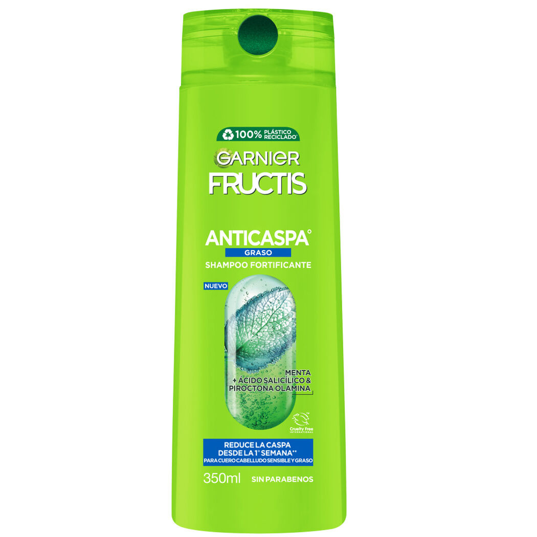 Shampoo Fructis Anticaspa Graso 350 mL, , large image number 1