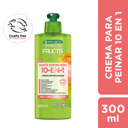 Crema Cabello Fructis 10 en 1 Adios Esponjado 300Ml, , large image number 0